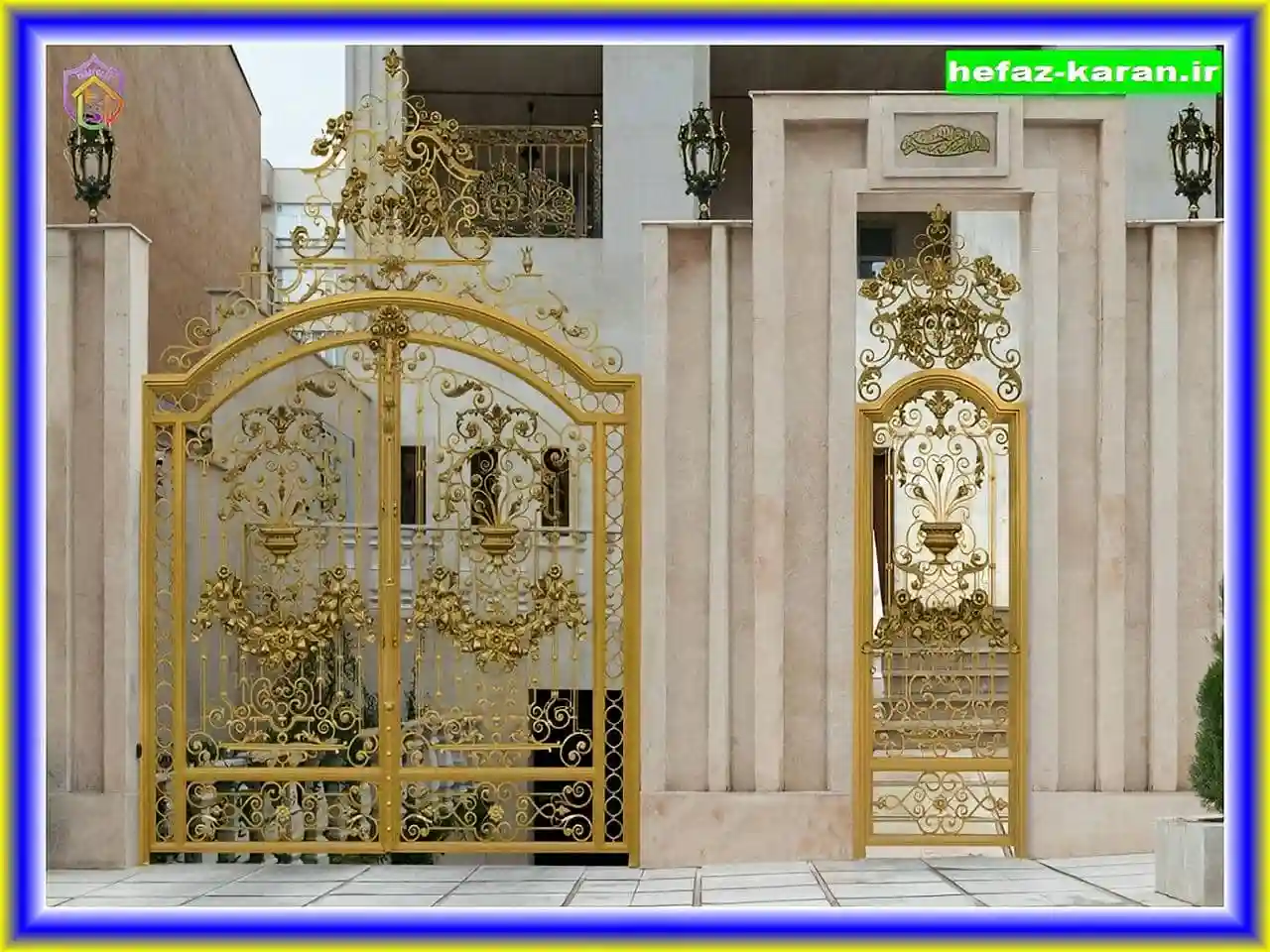 درب حیاط فرفورژه آهنی درب حیاط فرفورژه آهنی