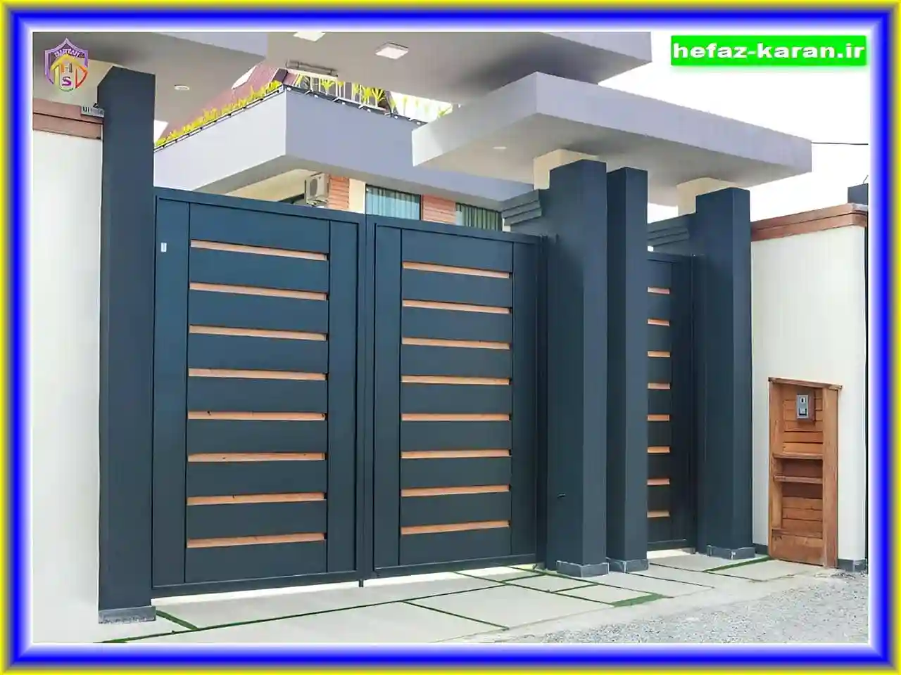دروازه حیاط ساده و شیک دروازه حیاط ساده و شیک