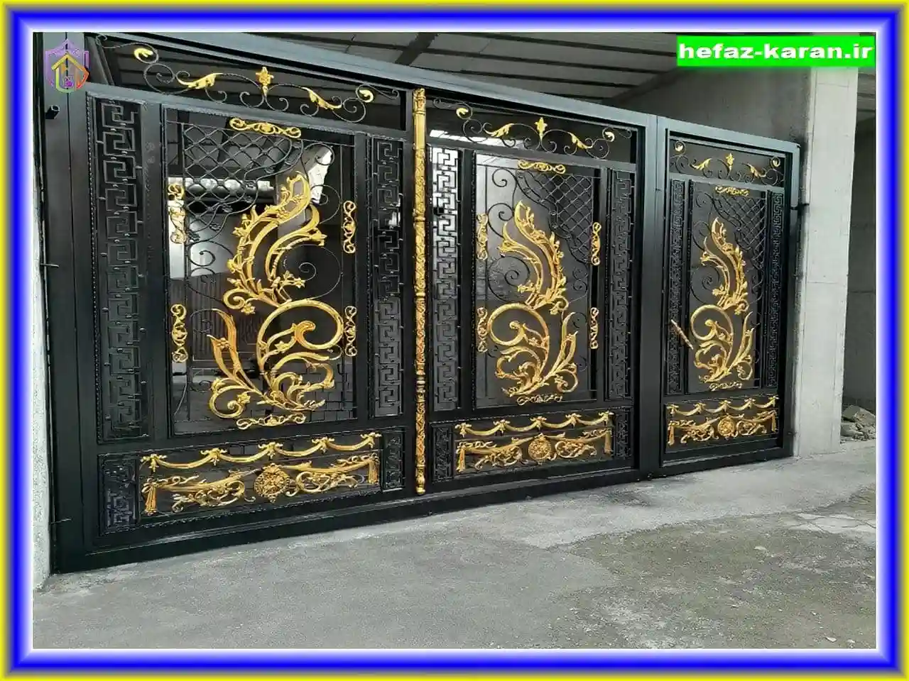 درب فلزی فرفورژه همراه با سری جدید درب حیاطی درب فلزی فرفورژه همراه با سری جدید درب حیاطی