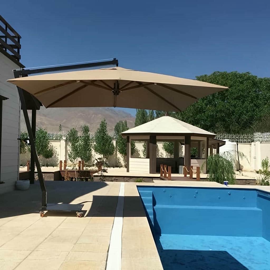 سایبان‌ برقی چتری و خیمه‌ای فضای باز