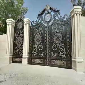 خرید درب حیاط آهنی ساده شیک