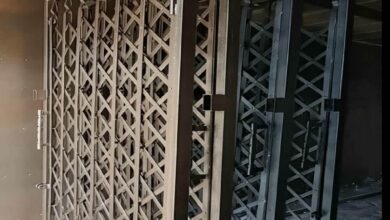 درب آکاردئونی منزل در بندر چابهار