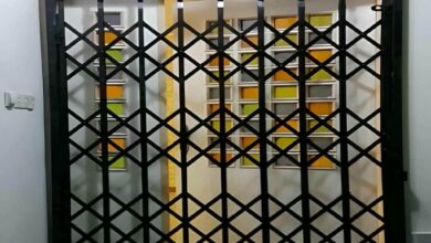 درب آکاردئونی منزل در هشتگرد