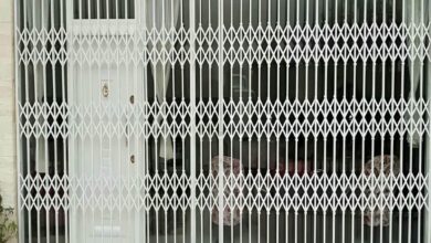 درب آکاردئونی منزل در کرمان