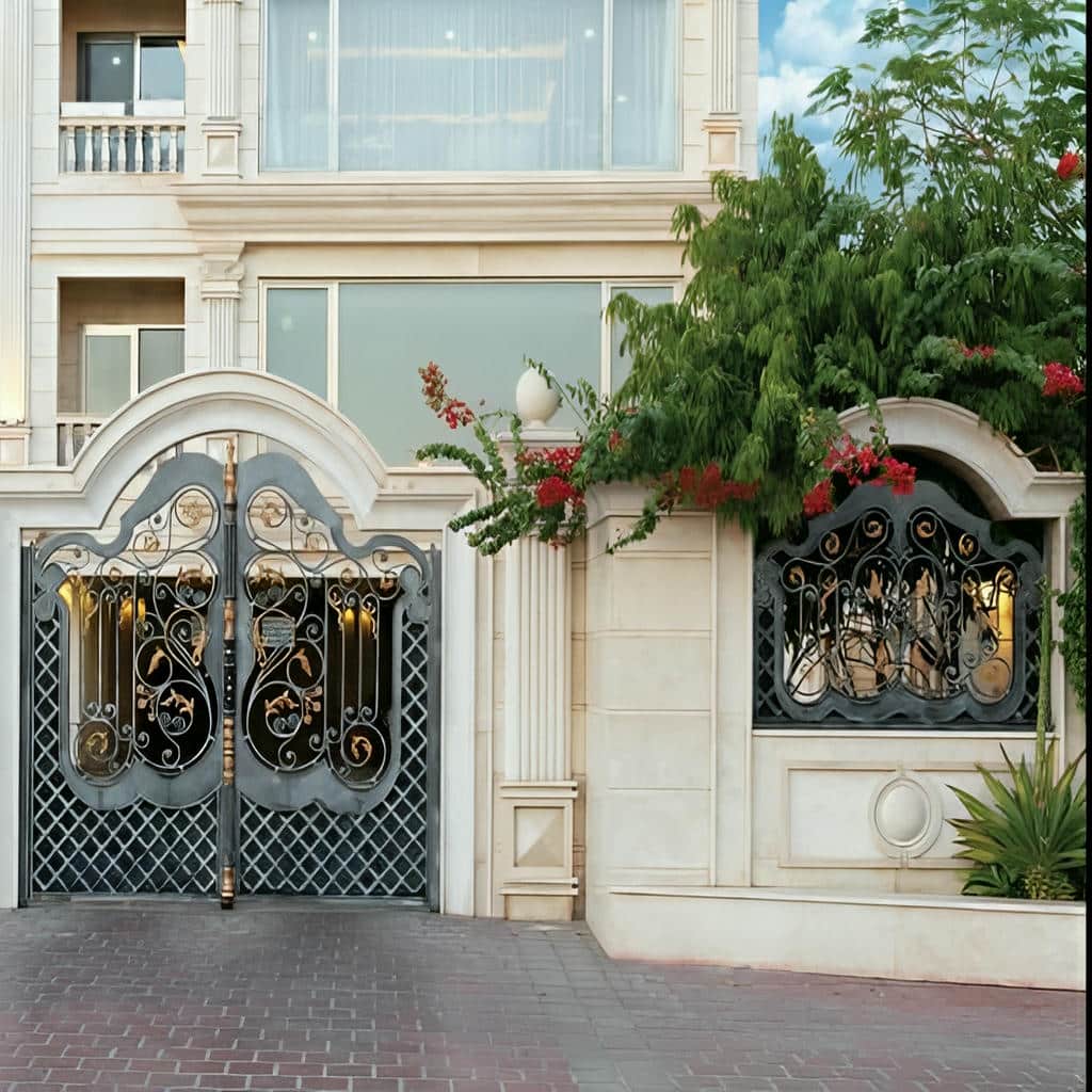 قیمت درب فرفورژه ویلایی فرم مدرن در بوشهر