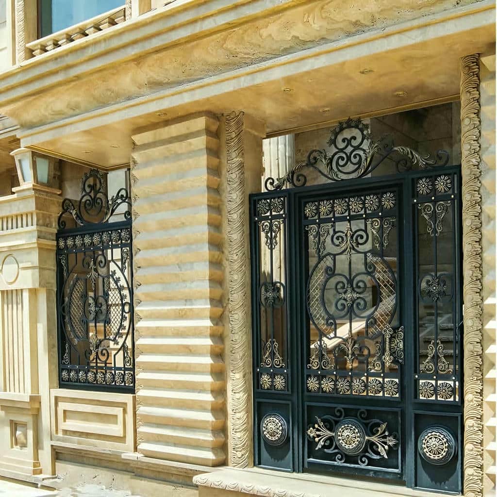 قیمت درب فرفورژه ویلایی مدرن در محمودآباد