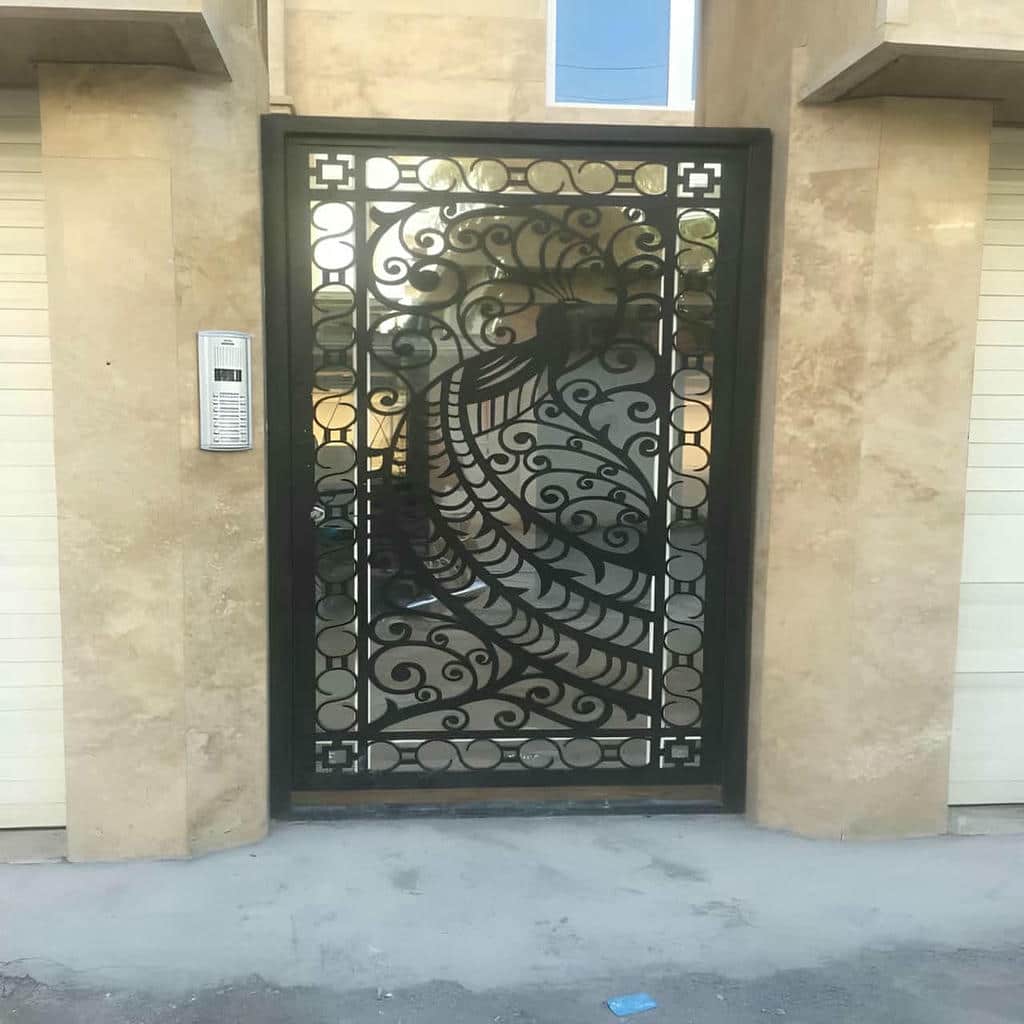 قیمت درب فرفورژه حیاط ویلایی مدرن در تهران