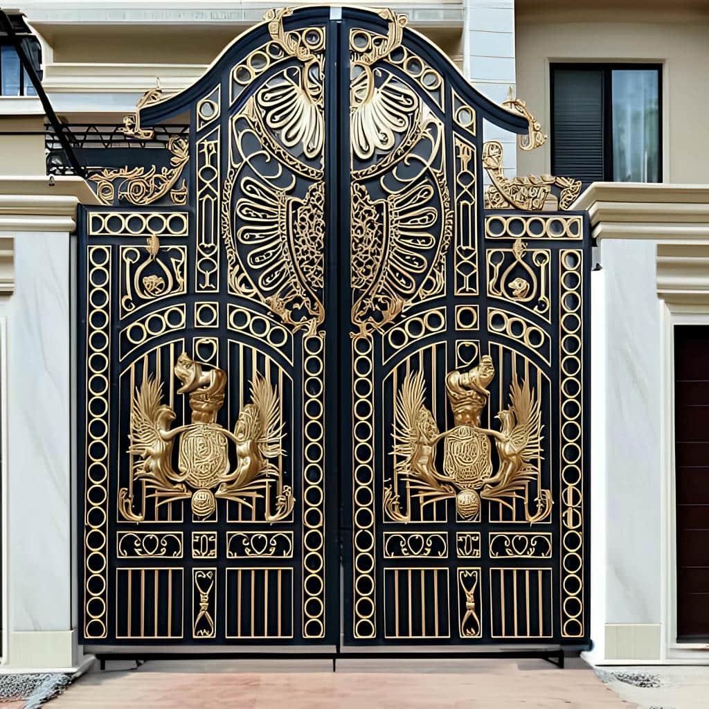 خرید درب فرفورژه ویلایی کلاسیک در سیرجان