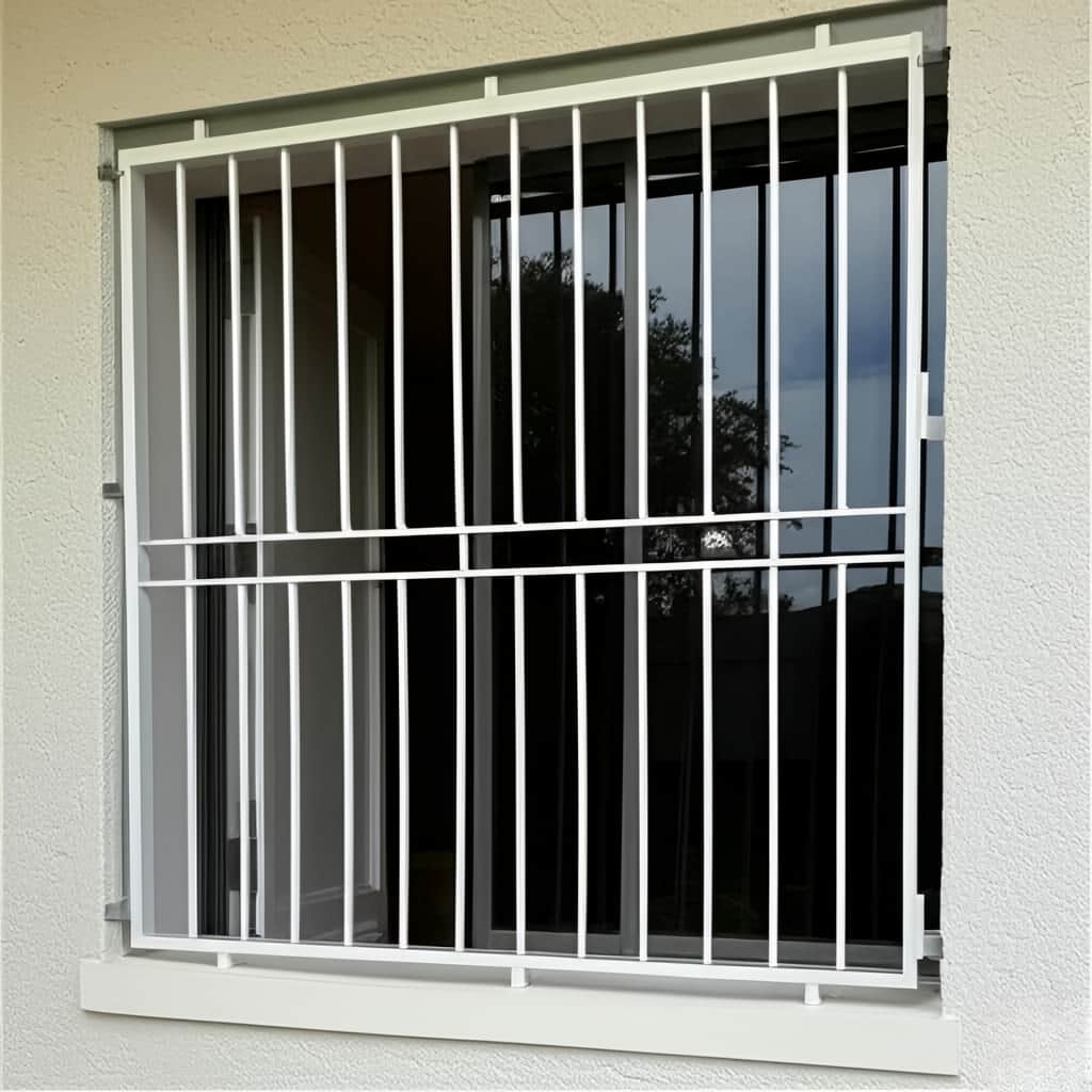 حفاظ پنجره مدرن با خطوط صاف و هندسی