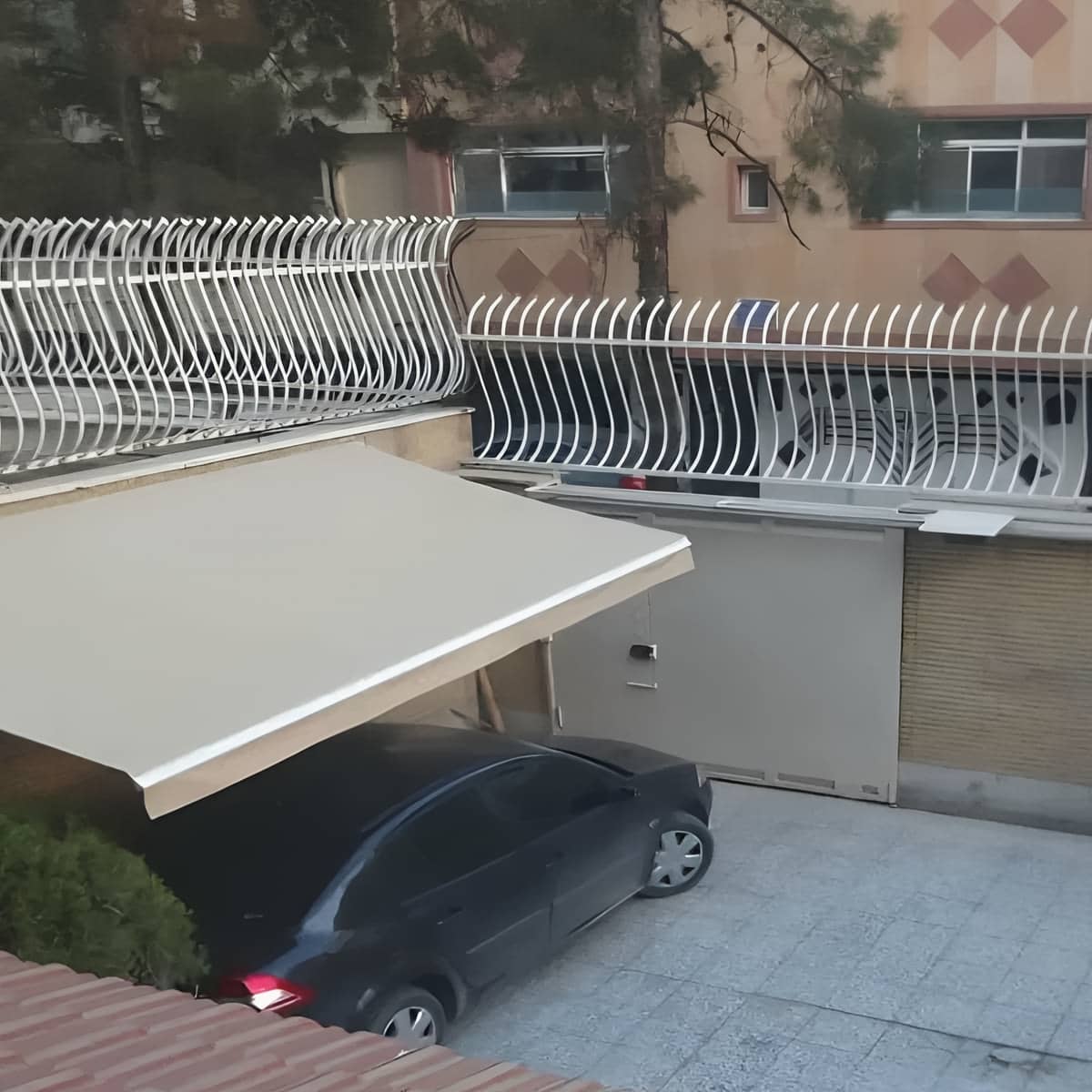 سایبان برقی فول باکس تجاری با پارچه محافظت شده