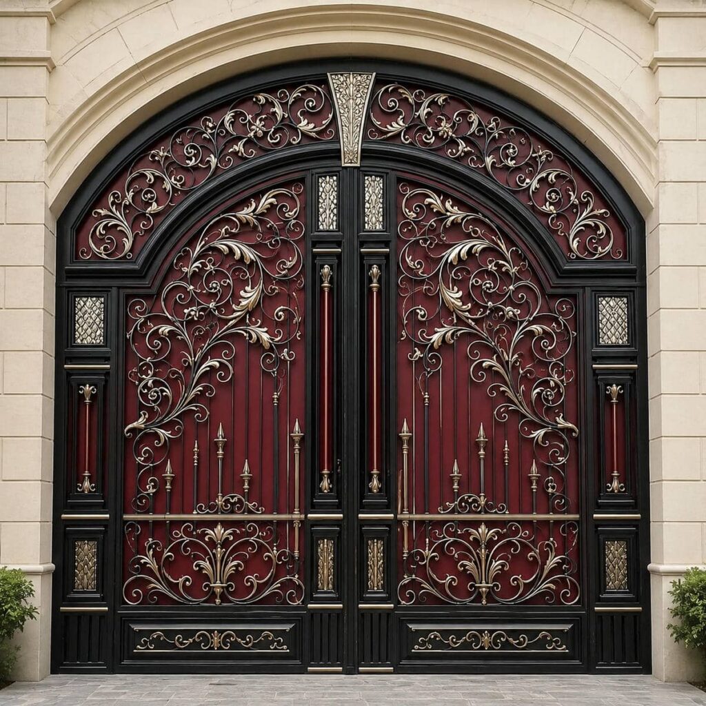 نصب درب پارکینگ کشویی محوطه با تنظیم دقیق راهنمای بالا