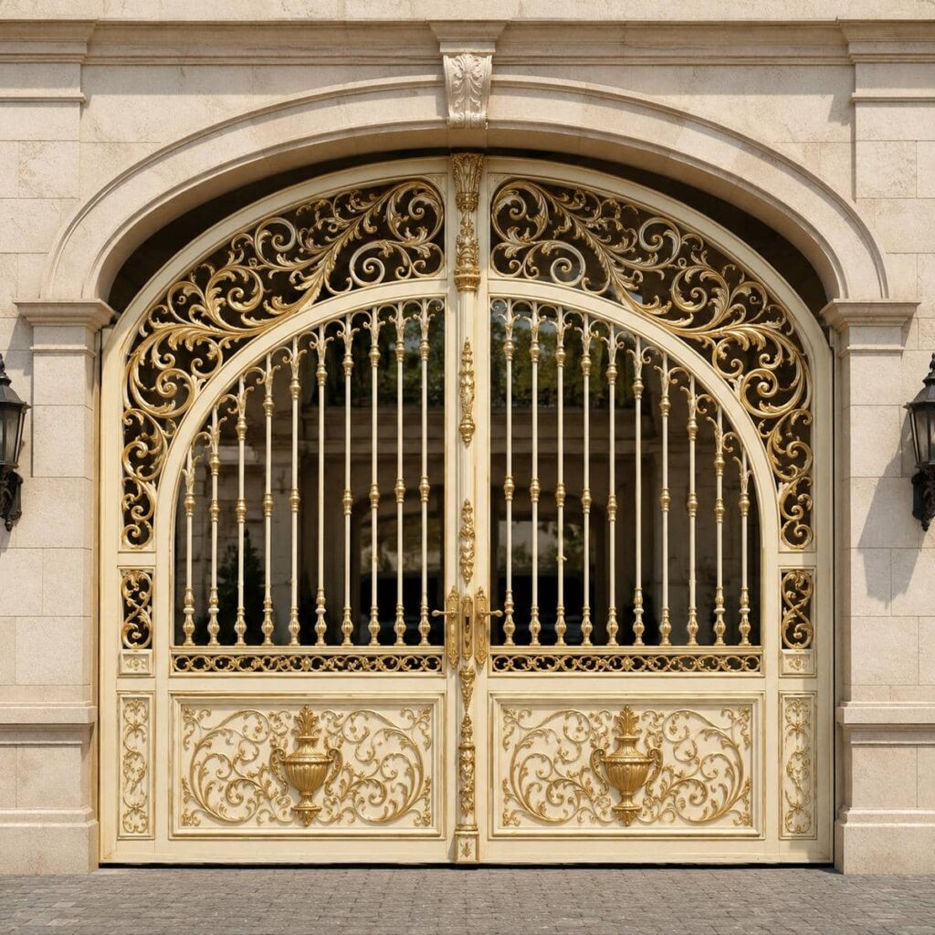 11 نمونه درب حیاط CNC پنل مشبک