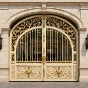 11 نمونه درب حیاط CNC پنل مشبک