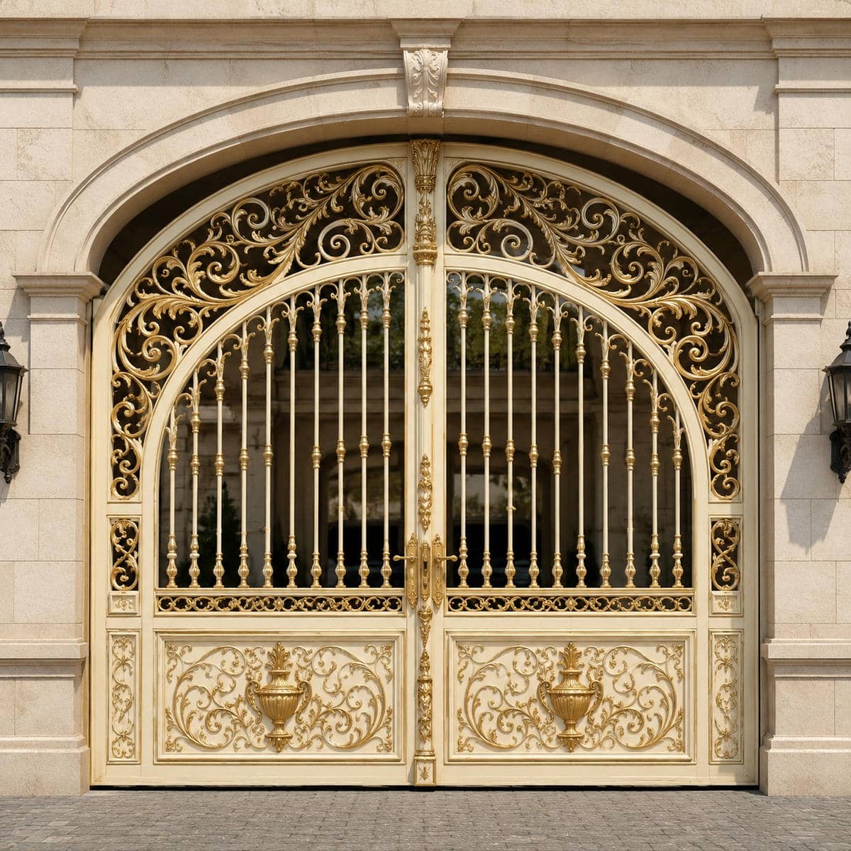 11 نمونه درب حیاط CNC پنل مشبک