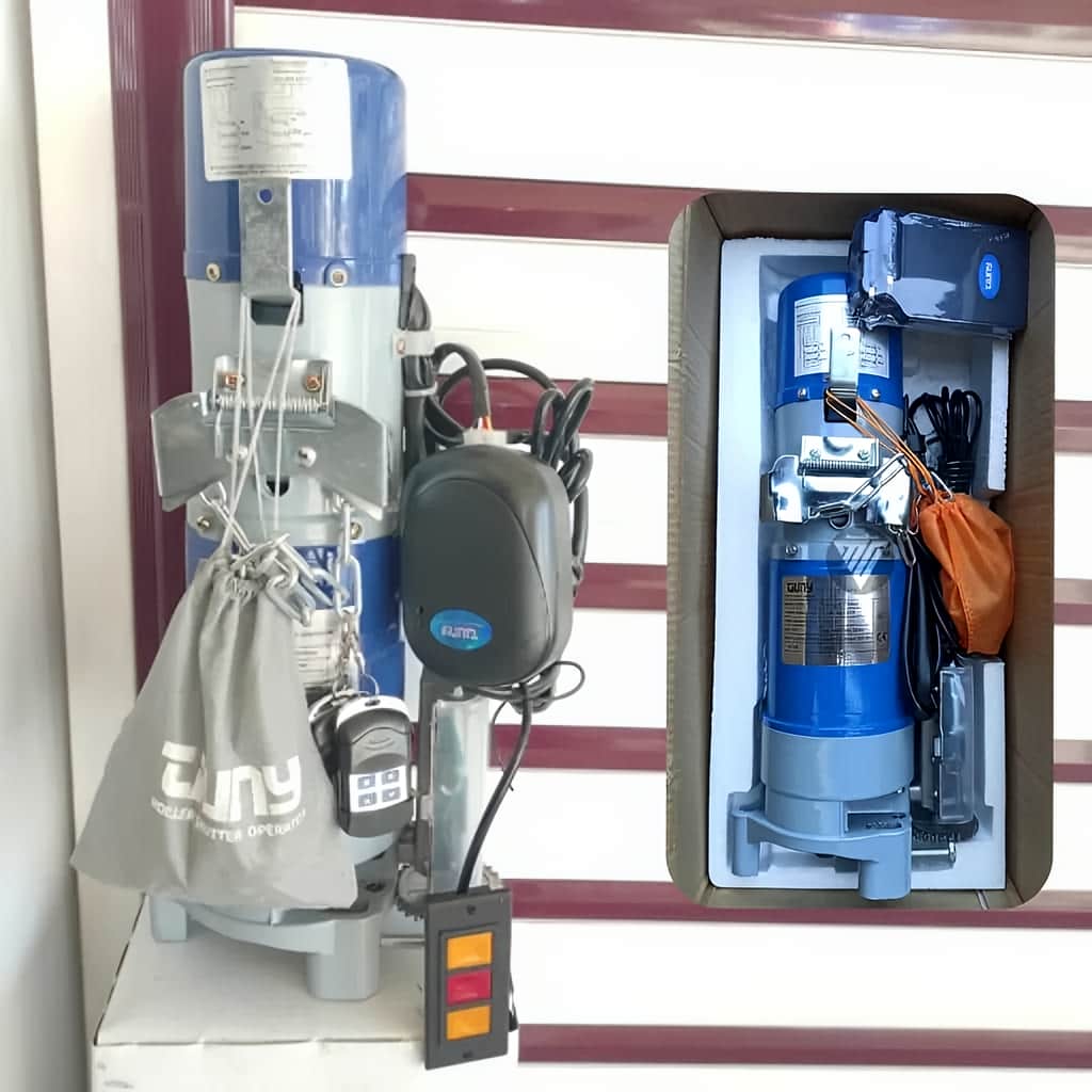 نصب موتور ساید صنعتی کرکره سنگین با شفت تراز