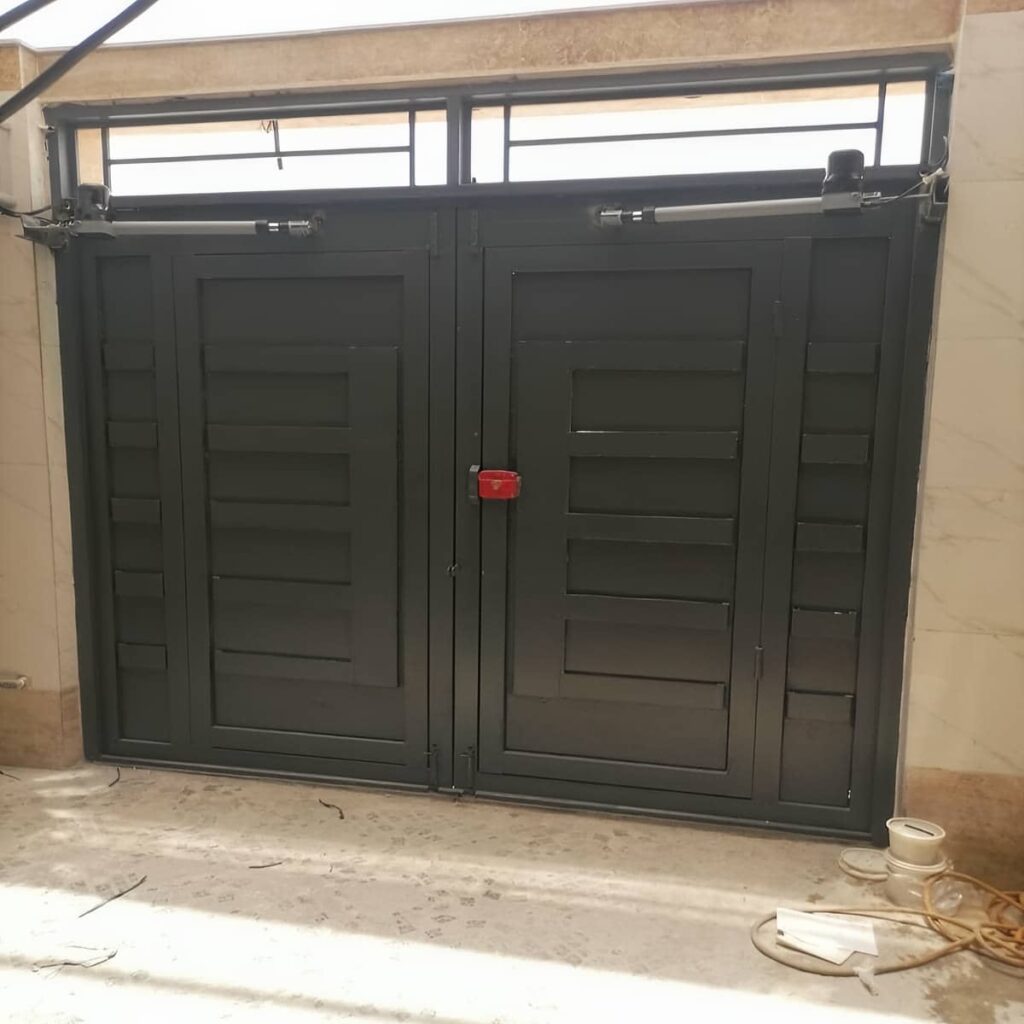 خرید درب اتوماتیک ریلی حیاط برای ورودی عریض