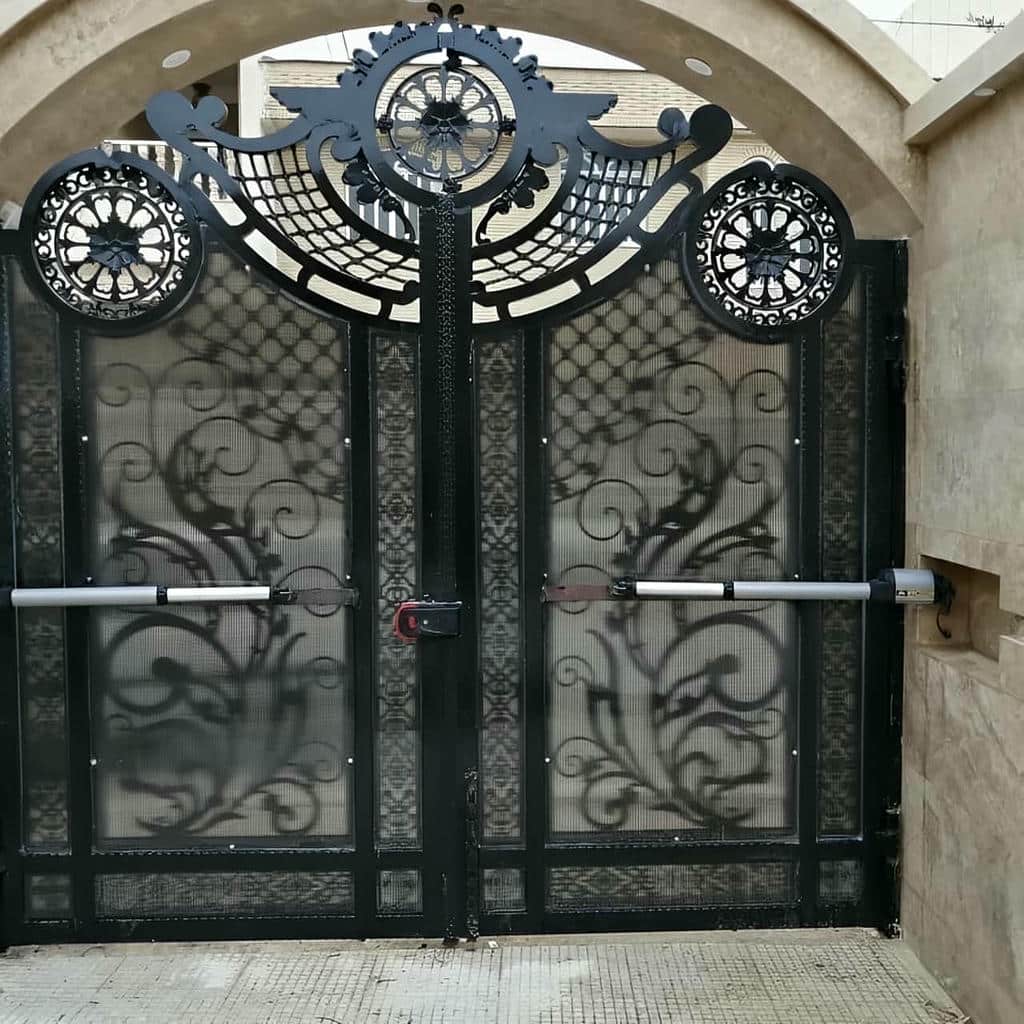 خرید درب پارکینگ جک دار بازویی برای ورودی فلزی