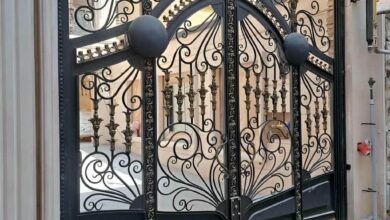 6 مدل درب فلزی مدرن پنل مشبک