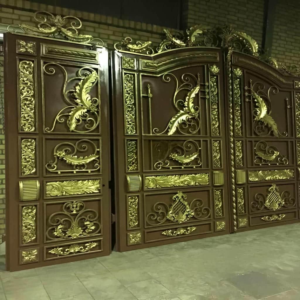 خرید درب پارکینگ کشویی محوطه با سیستم حرکت مقاوم