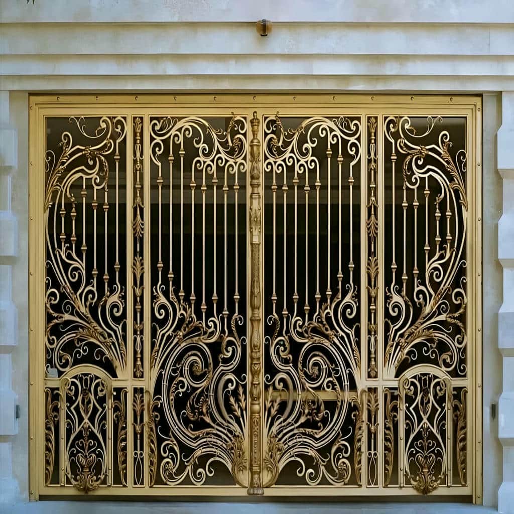 درب پارکینگ ساده پروفیلی عمودی با فاصله اعضای منظم
