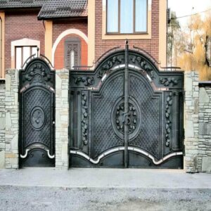 10 نمونه درب پارکینگ برش لیزری طرح هندسی