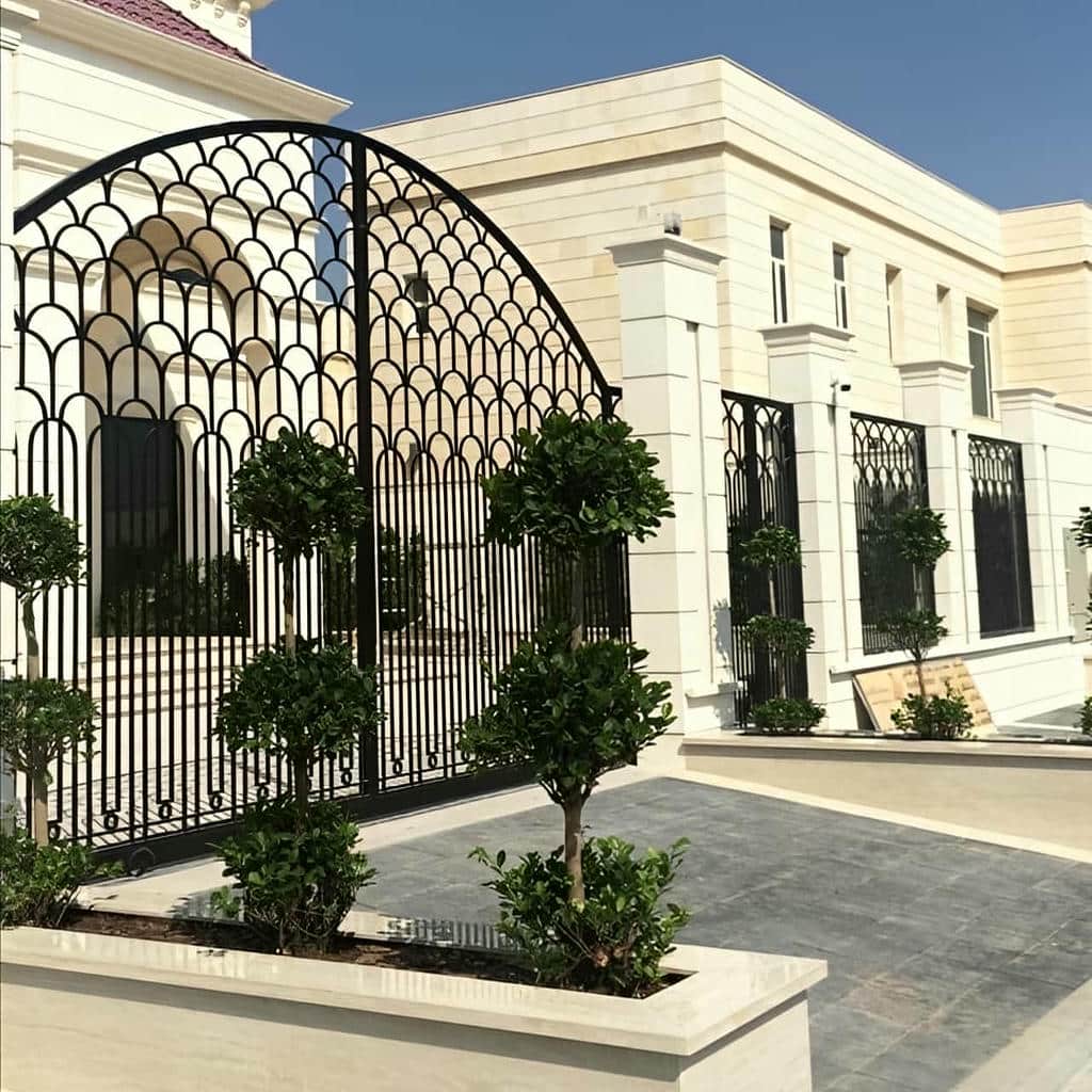 فروش درب حیاط کشویی ریل زمینی مناسب ورودی خودرو