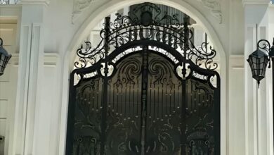 12 طرح درب پارکینگ حیاط لولایی