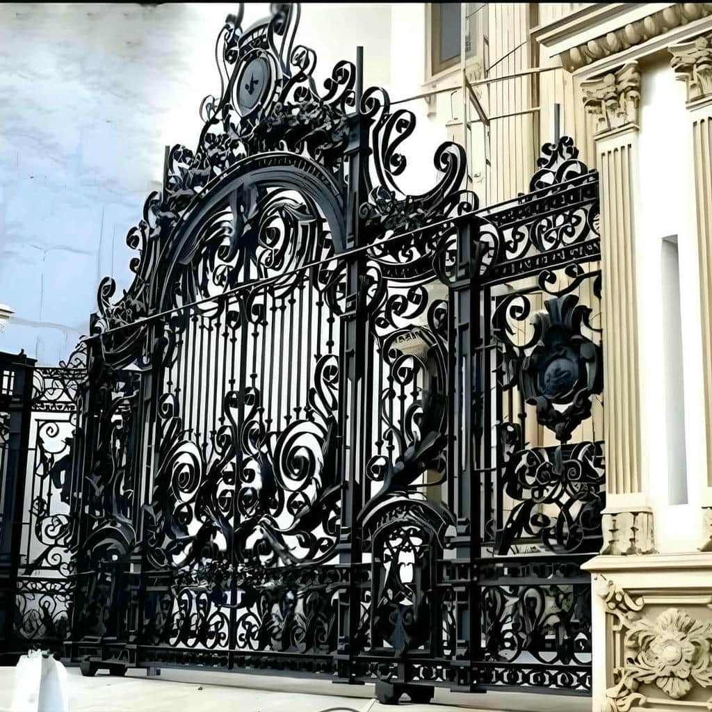 درب حیاط ورودی محوطه پروفیلی با کلاف متناسب با دهانه