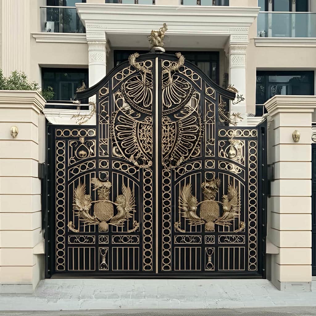 درب پارکینگ شاسی فلزی تقویت شده مشبک با وزن متعادل