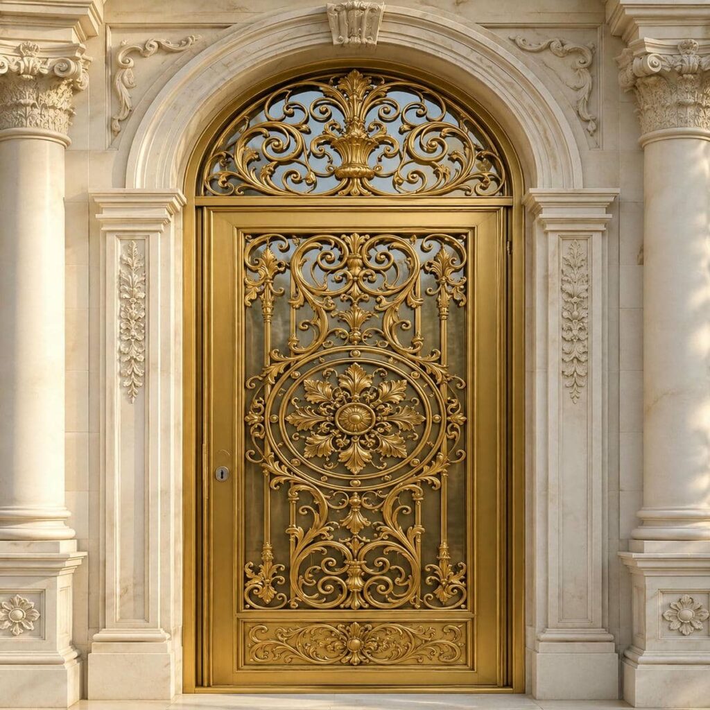 نصب درب حیاط آهنی نفررو با تراز دقیق محور لولا