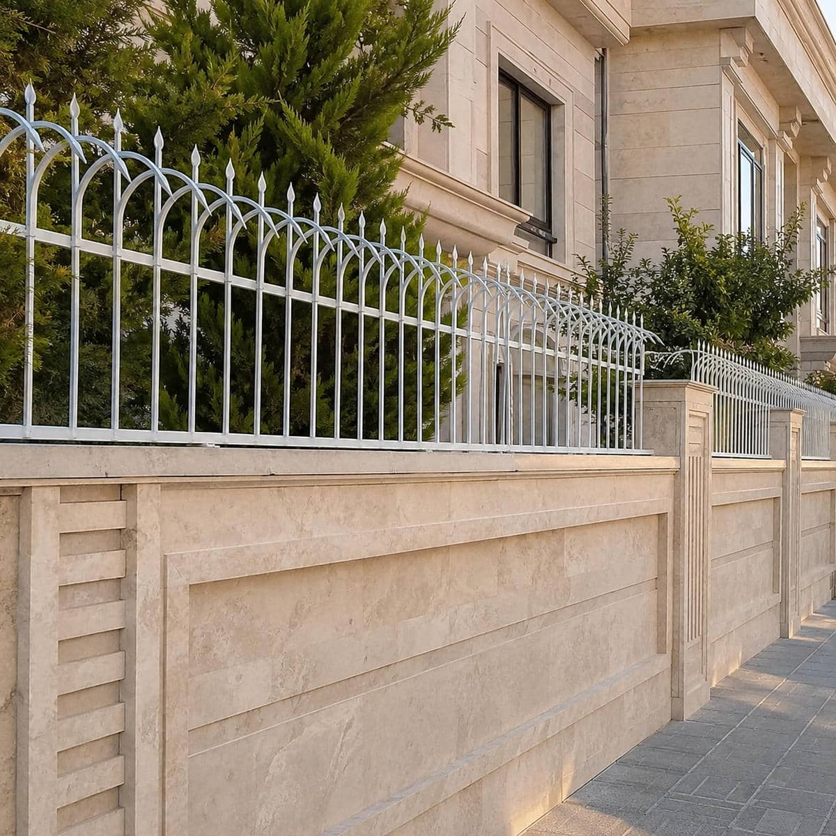 11 نمونه نرده حفاظ دیوار ساده