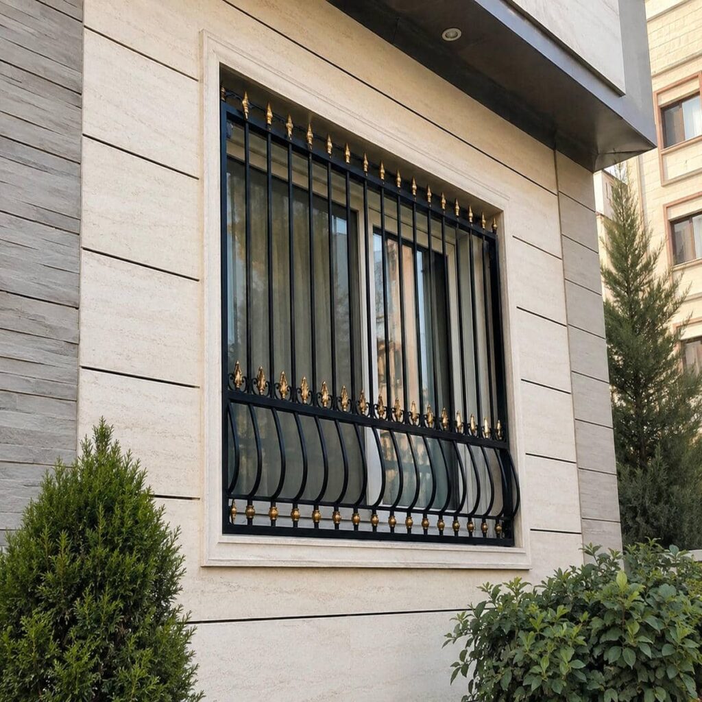 مدل حفاظ پنجره جای گلدان دار مناسب نمای سبز و کاربردی