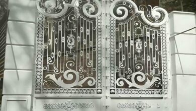 10 مدل درب پارکینگ سنگین شاسی دوبل