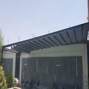سقف متحرک پارچه ای نمای کلاسیک