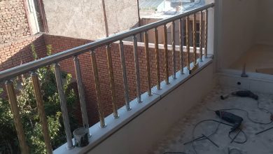 نرده بالکن ویلایی با طراحی مدرن
