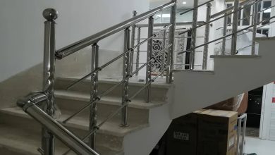 نرده استیل بالکن براق