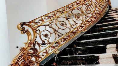 نرده فرفورژه راه پله فلزی
