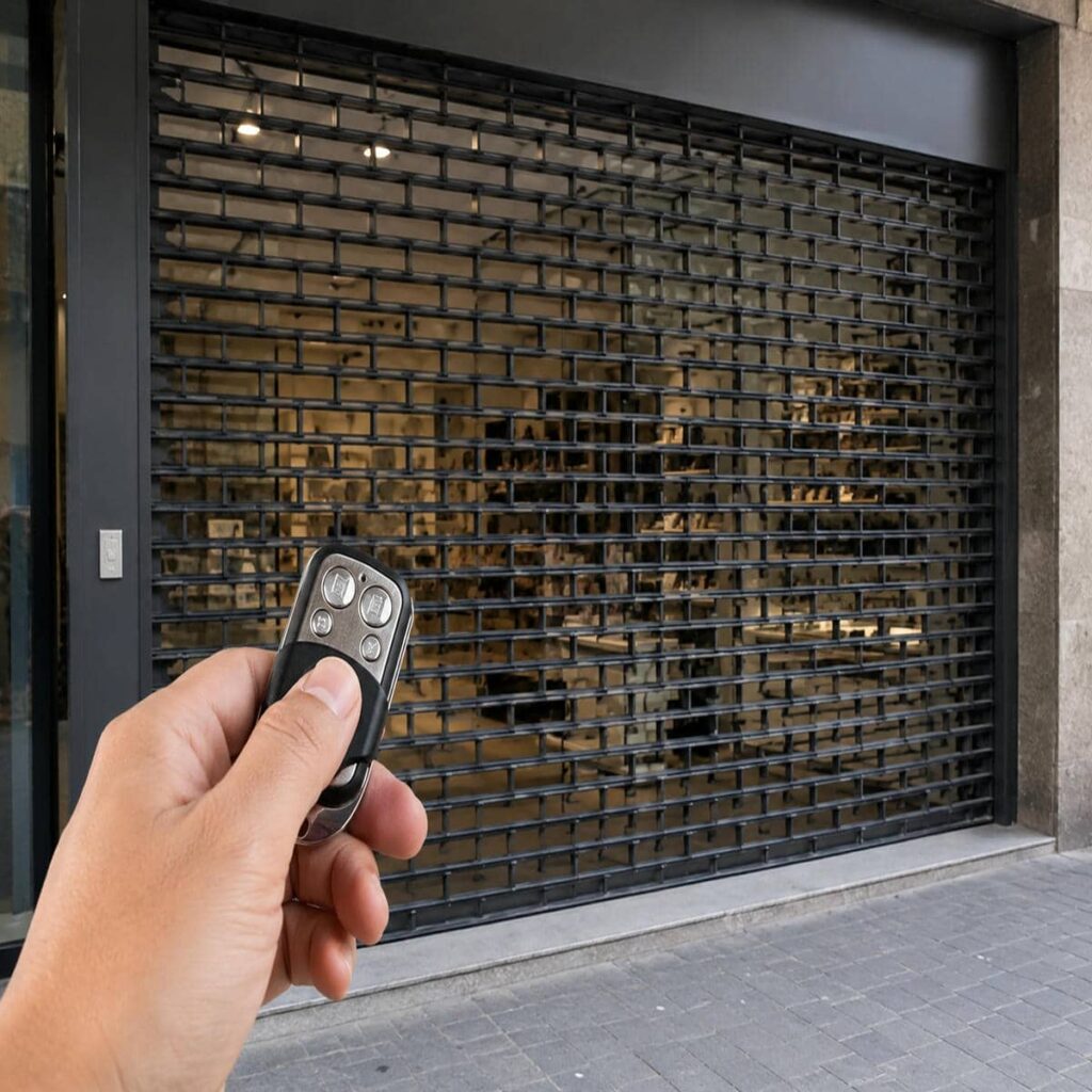 جعبه کنتور برق کنار چهارچوب قدیمی مغازه