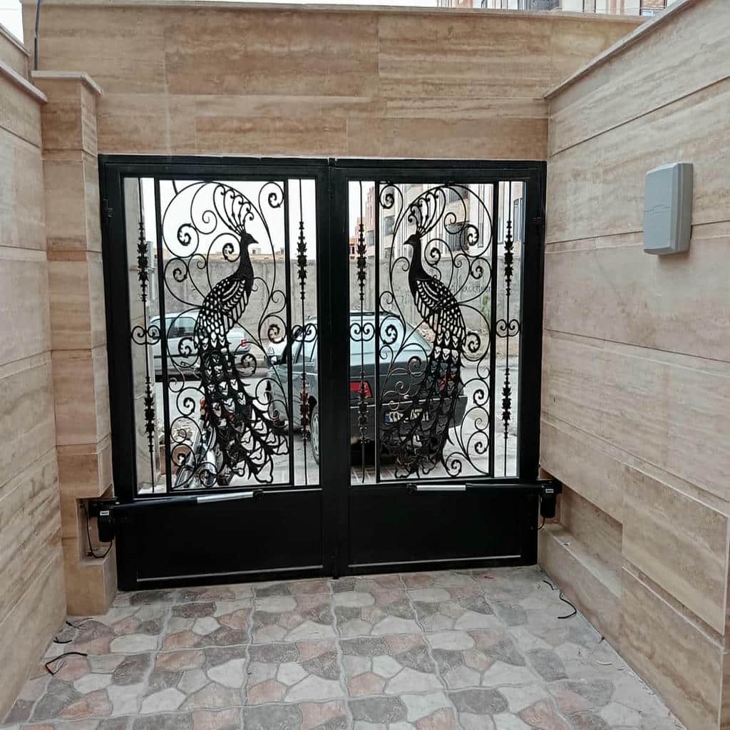 جک پارکینگی بازویی مشکی درب حیاط