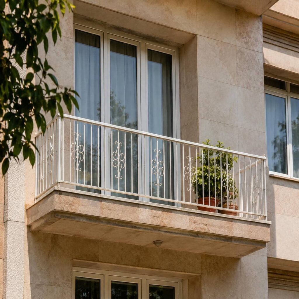 نرده بالکن فلزی خرم آباد با طراحی مدرن
