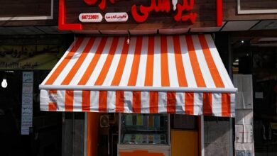 سایبان برقی استان آذربایجان غربی مدل بازویی سفید